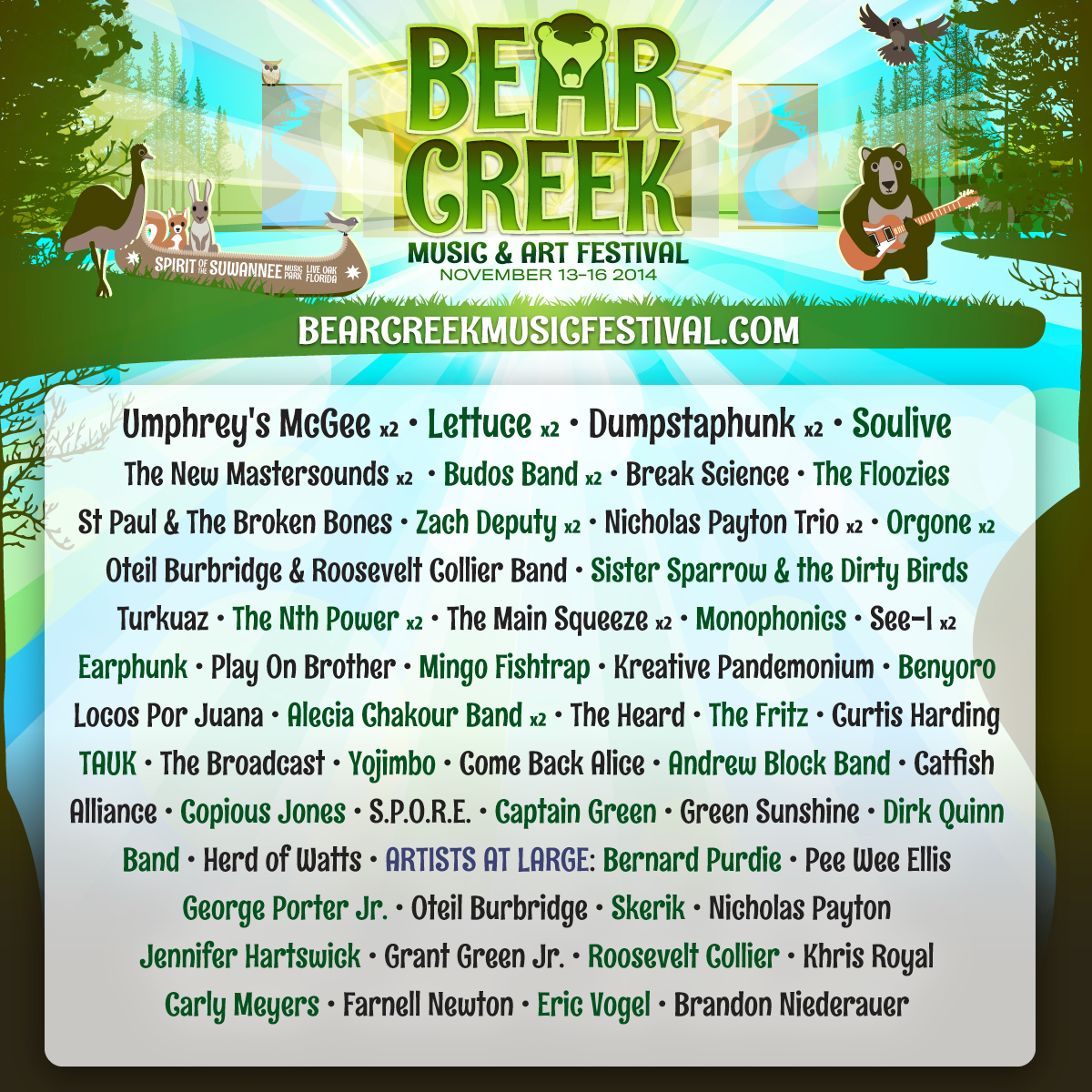 Ticket prices go up at 1201 a.m. July 17 for Bear Creek Music & Art